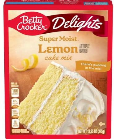 Betty Crocker Super Moist Lemon Cake Mix 432g | Rich Dense and Delicious Dessert Ready to Bake in Minutes | Pack of 2 - Buy Online on GoSupps.com