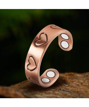 EnerMagiX Pure Copper Magnetic Rings for Women | 4 Magnets | Jewelry for Ladies - Buy Online on GoSupps.com