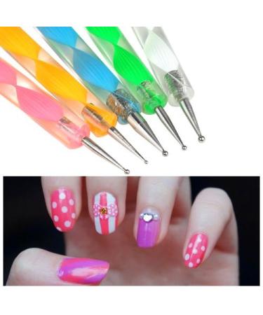 TRIXES 5 x 2-Way Nail Art Pen for Dots & Marbling | International Shipping Available - Buy Online on GoSupps.com