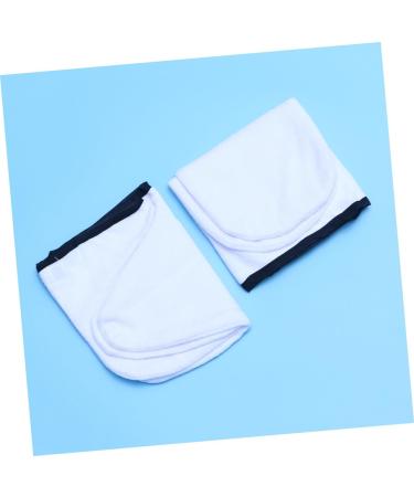 FOMIYES Lot 2 Paires Moufles Et Couvre-pieds En Paraffine Coton ponge Blanc Bord Noir Bain Spa Isolants Th rapeutiques Mains Et Pieds - Buy Online on GoSupps.com