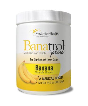 Banatrol Natural Anti-Diarrheal with Prebiotics, Relief for IBS, Recurring Diarrhea, Clinically Supported Medical Food, Non-Constipating, 90 Servings (Banana)