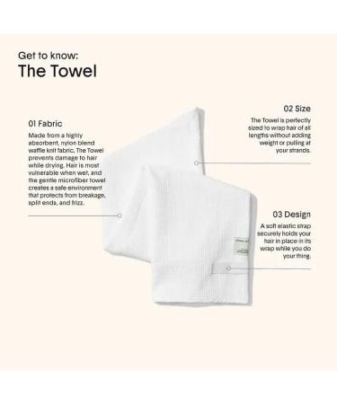CROWN AFFAIR Microfiber Hair Towel - Oversized for Quick Drying - White - Buy Online on GoSupps.com