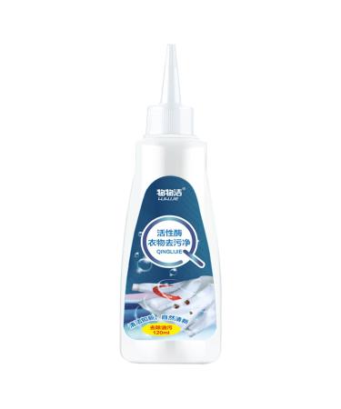 1/2PCS Active Enzyme Laundry Stain Remover - White Shirt Clothes Stain Remover 120ml Multifunctional Gentle All-Purpose Active Enzyme Stain Cleaner White 1pcs