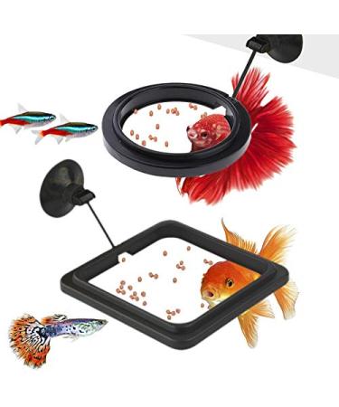 SunGrow Feeding Ring Set for Aquarium, Lower Food Waste, Zip tie to Net Pots to Grow Pothos, Basil, Monstera