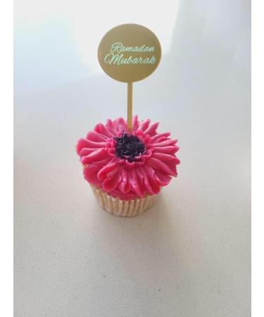 8 Gold Acrylic Ramadan Mubarak Cupcake Discs Ramadan Mubarak Cupcake Toppers Ramadan Mubarak Cake Toppers Ramadan Kareem Cake Toppers Cake Decorations UK. - Buy Online on GoSupps.com