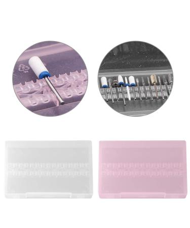 14 Hole Nail Drill Organizer - Professional Acrylic Nail Polish Bit Holder Storage Box (Pink) for Perfect Nail Art - Buy Online on GoSupps.com