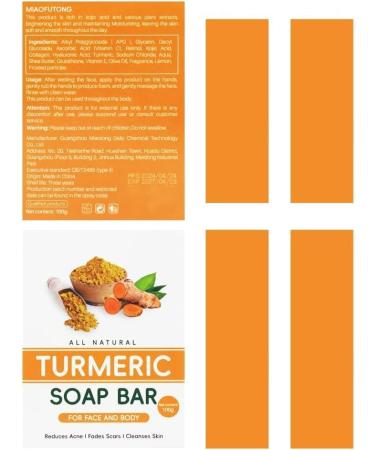 2 Pi ces Savon claircissant Au Curcuma Naturel Au Curcuma Savon Naturel pour Corps et le Visage Hydrater et Unifier le Teint - Buy Online on GoSupps.com