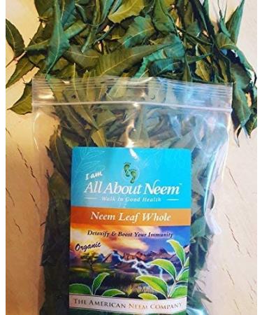 Organic Neem Leaves 5 Oz - Whole Fresh Wild Harvested for Tea | Natural Detox USA - Buy Online on GoSupps.com