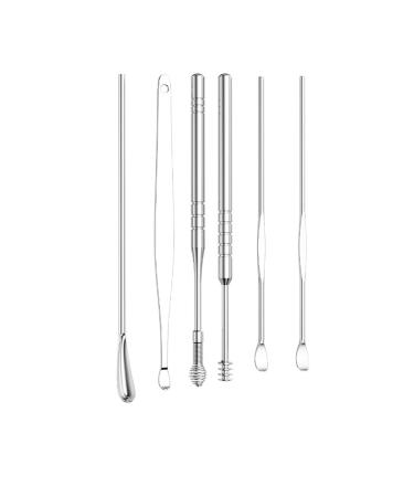 6pcs Stainless Steel Earwax Removal Kit - Reusable Ear Cleaning Tool for Men, Women, and Children - Buy Online on GoSupps.com