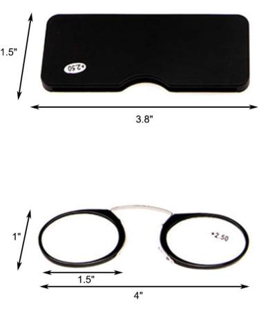 Buy Kokobin 2 Pack Unisex Reading Glasses - Compact Mini Nose Clip - Slide-Resistant +3.0 Visual Aid for Every Need - International Shipping Available - Buy Online on GoSupps.com
