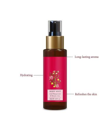 JP Forest Essentials Body Mist Iced Pomegranate & Kerala Lime|Hydrates & Scents the Skin|Body Spray For Men And Women - Buy Online on GoSupps.com