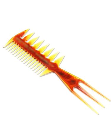 GENHAOSAN Hair Straightener Hair Comb Double-sided Comb Texture Shape Suitable for Large-back Wide-tooth Comb Tip-tail Flat Comb Household Items for Men and Women Curly Hair Brush(A1pc)