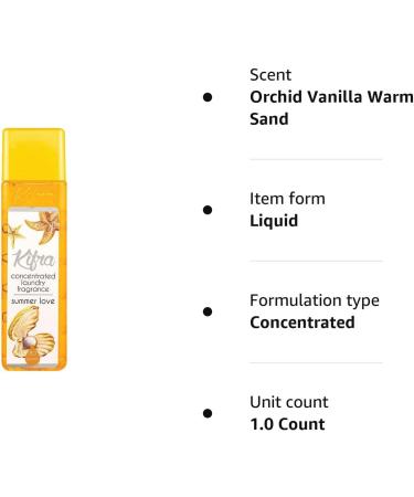 KIFRA SUMMER LOVE Concentrated Laundry Fragrance 200ml - 80 Washes - Buy Online on GoSupps.com
