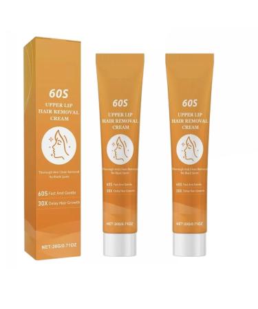JASUBAI Set of 2 gentle and soothing facial hair removal creams for women suitable for sensitive skin painless hair removal for the face bikini area legs and underarms