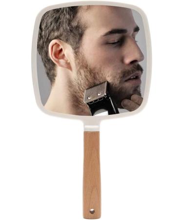 YEAKE Small Cute Hand Held Mirror for Makeup & Shaving - Portable Travel Vanity Mirror for Men & Women - Single-Sided Square Design - Buy Online on GoSupps.com