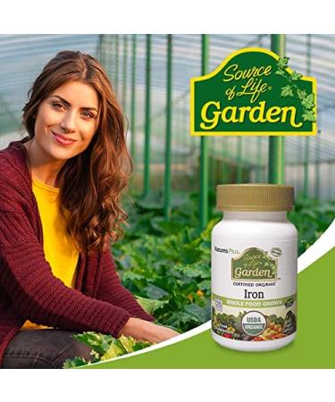 Nature's Plus Source of Life Garden Iron - 30 Vegan Capsules for Enhanced Energy - Buy Online on GoSupps.com