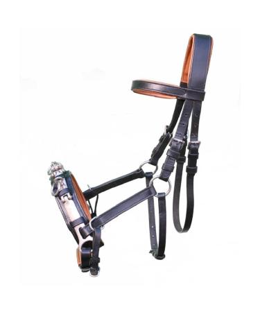 Brama West Leather Cavesson with Nosepiece - Size Cob