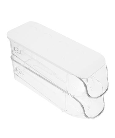 Hoement 2pcs Egg Storage Box Fridge Eggs Egg Dispenser for Refrigerator Egg Organizer Household Pack
