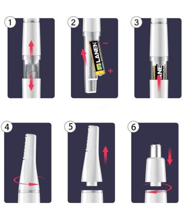 KouRy Multifunctional Portable Nose Hair Trimmer Precision Detail Trimmer for Nose Ears & Eyebrows with Dual Sided Blade System Ideal for Men & Women International Shipping - Buy Online on GoSupps.com
