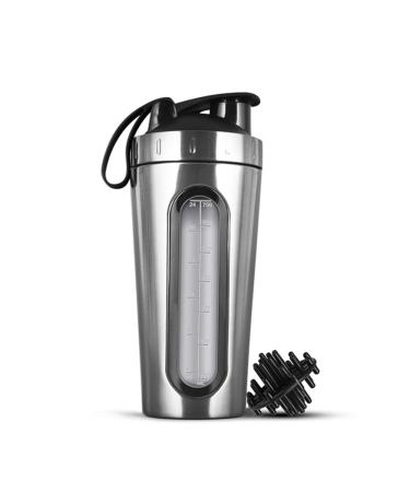 Carriere Bouteilles Shaker pour M langes de Prot ines. Le Shaker Prot ines en Acier Inoxydable Ne Reste Pas Froid/Chaud Tasses Shaker en M tal Fen tre Visible - Une Installation et Facile
