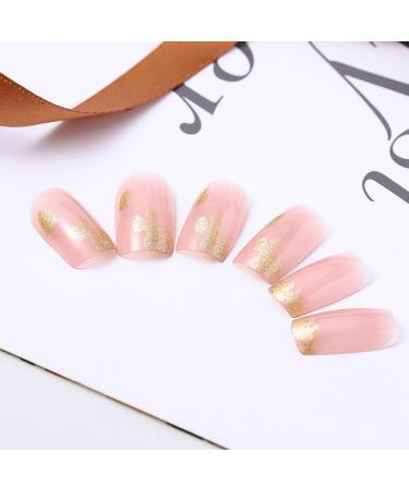 Buy Vatocu Shiny French Short Artificial Nails - Pink Ballerina Bling Acrylic Full Cover (24 Pieces) - Press-on Nails for Women & Girls - International Shipping Available - Buy Online on GoSupps.com