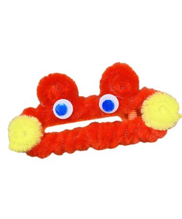 xbiez Creative Twist Frog Shape Hairpin for Sweet Girls Carnival Taking Photo Hair Barrettes Aesthetics Plush Hair Accessories 5