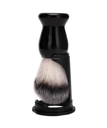 Patkaw men's shaving brush hairdressing salon shaving brush made of plastic with storage stand wet shave security tool for men husband father's day friend gifts black