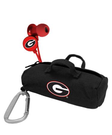 NCAA AudioSpice Scorch Earbuds with BudBag University of Georgia Bulldogs