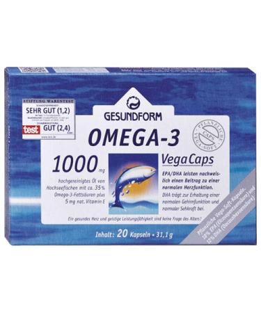 GESUNDFORM Omega-3 1 000 mg fish oil capsules 1x20 pcs.
