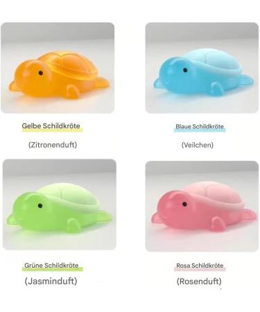 Scented Soap for Fun Turtle Shape Gentle Wash Moisturizing Natural Body Care Bar Bath for Girls Use 4 Pack - Buy Online on GoSupps.com