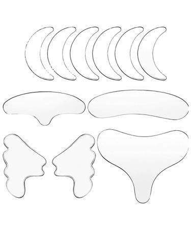 11 Pcs Reusable Silicone Wrinkle Removal Sticker Face Forehead Neck Eye Sticker Pad Anti Wrinkle Aging Skin Lifting Care Patch