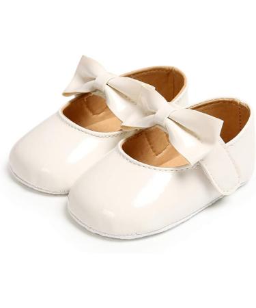RVROVIC Baby Girl Moccasins - Infant Princess Sparkly Soft Sole Prewalker Shoes 6-12 Months - White - Buy Online on GoSupps.com