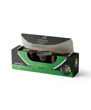 Tchibo Cafissimo Espresso Brasil Coffee Capsules - 80 Piece Sustainable & Fair Trade Storage Box | 8 Pack of Expressive Nut Grade Flavors - Buy Online on GoSupps.com