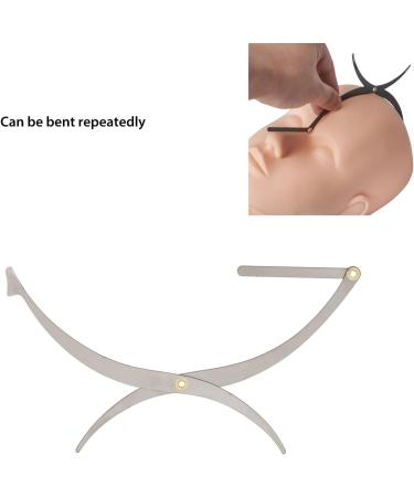 Microblading Eyebrow Ruler Measuring Tool Highly Accurate Eyebrow Stencil Ruler Reusable for Salon for Lip Tattooing (Silver) - Buy Online on GoSupps.com