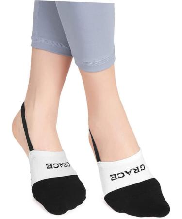 Mobestech Yoga Socks for Women - 4 Pairs Anti-Drop Cotton Half Socks with Forefoot Pad | International Shipping - Buy Online on GoSupps.com