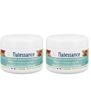 Natessance - Masque capillaire r g n rant - Ricin & K ratine v g tale - 200 ml (Lot de 2)