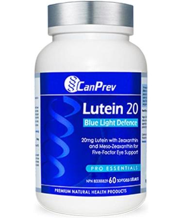 CanPrev Lutein 20mg 60 Softgels - Blue Light Defence for Eyes - Eye Vitamins with Lutein and Zeaxanthin - Eye Care Supplement - Supports Vision - Eye Vitamins for Adults - Premium Eye Supplements - Buy Online on GoSupps.com