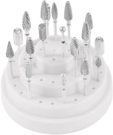 POPETPOP 2 Pcs 48 White Out Nail Drill Bit Container Display Storage Container Nail Drill Bits Stand Manicure Drill Bits Holder The White Nail Grinding Head Bit Holder Multicolor Size 1x2pcs Whitex2pcs - Buy Online on GoSupps.com
