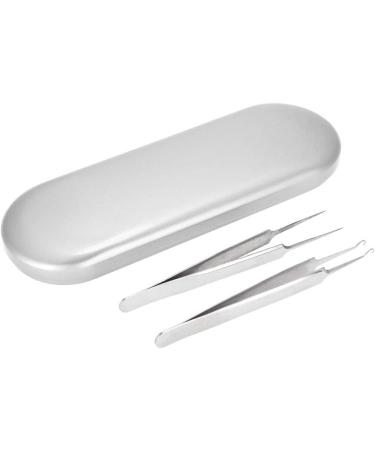 Anggrek Eyelash Tweezers & Organizing Case - Premium Makeup Tool for Lash Extensions (Silver) - Buy Online on GoSupps.com