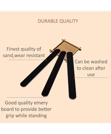Stadux 12 pcs Professional Nail Files - Double Sided Emery Boards 100/180 Grit - Fingernail Files for Natural/False Nails - Nail Styling Set for Home and Salon Use - Black - Buy Online on GoSupps.com