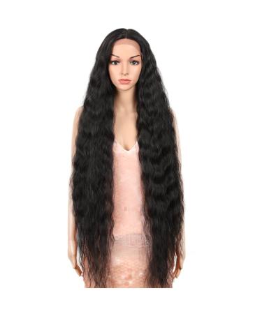 41 Inch Style Icon Lace Front Wavy Synthetic Wig with Baby Hair - 130% Density (1B) - Buy Online on GoSupps.com