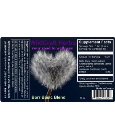 Borr Basic Blend Herb Tincture Extract 16 oz 16 Fl Oz (Pack of 1) - Buy Online on GoSupps.com