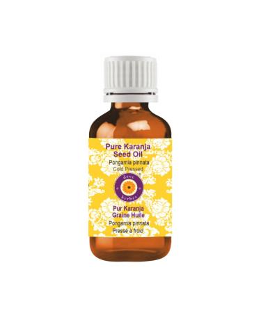 Deve Herbes Karanja Seed Oil (Pongamia pinnata) | Cold Pressed | Pure | Natural | Undiluted | For Diluting Essential oils | For Skin & Massage | Non-Sticky| Lightweight| Men & Women | 100ml (3.38 oz)