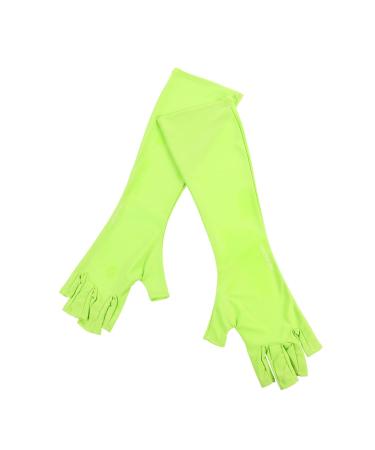 FRCOLOR 1 Pair Nail Gloves UV Protection Gloves Gloves UV Nail Gloves Manicure Accessories Nail Art Gloves Hands Glove Mj03 Green Polyester Nail Lamp Fingerless Manicure Gloves