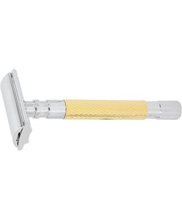Premium Manual Safety Razor - Ergonomic & Travel-Friendly Gold Razor for Home Use - Buy Online on GoSupps.com