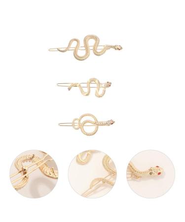 Beaupretty Vintage Snake Hair Clips - 3 Pcs Decorative Metal Barrettes for Women | Stylish Hair Accessories - Buy Online on GoSupps.com