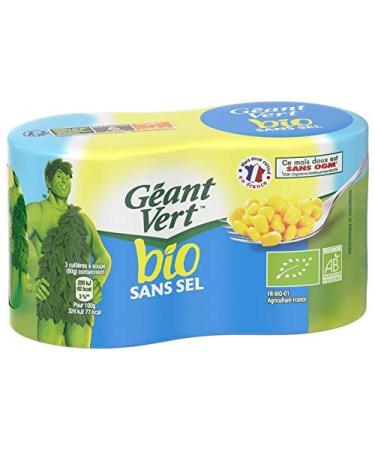 GIANT VERT - Géant Vert Organic Corn Without Salt 280G - Pack of 4 - free delivery