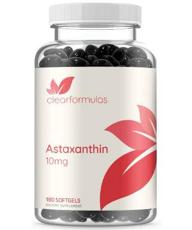 ClearFormulas Astaxanthin 10mg 180 Softgels Max Strength Astaxanthin Supplement