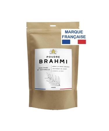 ESSENTIOIL Brahmi Hair Powder - 100% Natural - Strengthens the hair fiber, Prevents dandruff. Scalp care, all hair types - 100g - French Brand