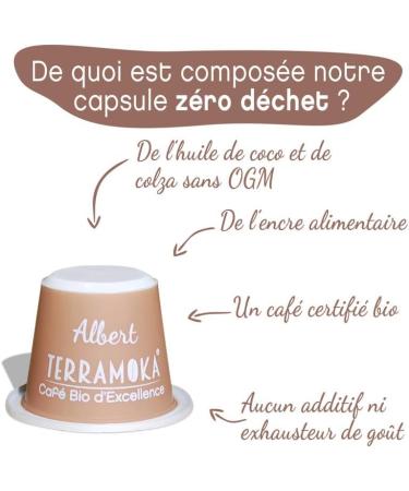 TERRAMOKA 300 Capsules Organic Coffee of excellence 100% Pure Arabica from Peru - Compatible with Nespresso Capsule machines - Fruity nuanced and racy - Zero Waste - Mr Albert - Roasted in France - Buy Online on GoSupps.com